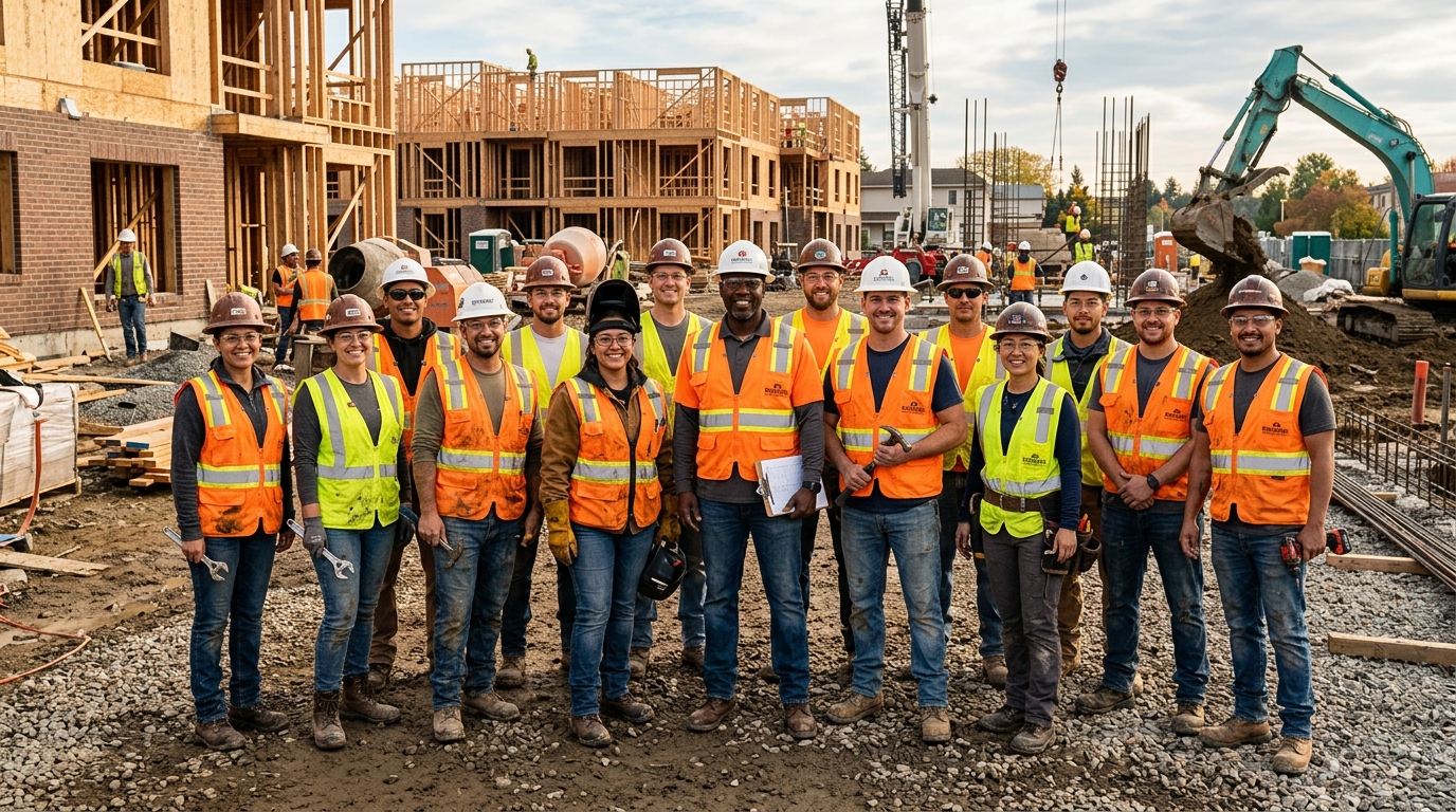 JKRC Group on-site master construction crew